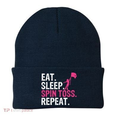 Eat Sleep Spin Toss Repeat Flag Color Guard Gift Beanie
