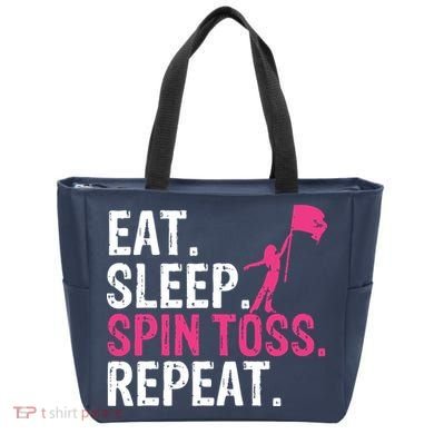 Eat Sleep Spin Toss Repeat Flag Color Guard Gift Tote Bag