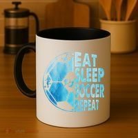 Eat Sleep Soccer Repeat Gift Coffee Mug thumb 4