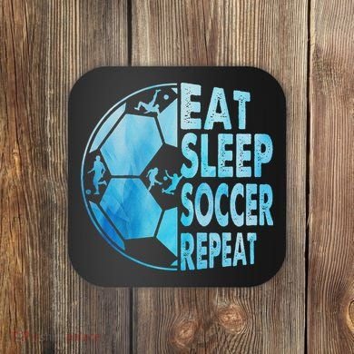 Eat Sleep Soccer Repeat Gift Coaster