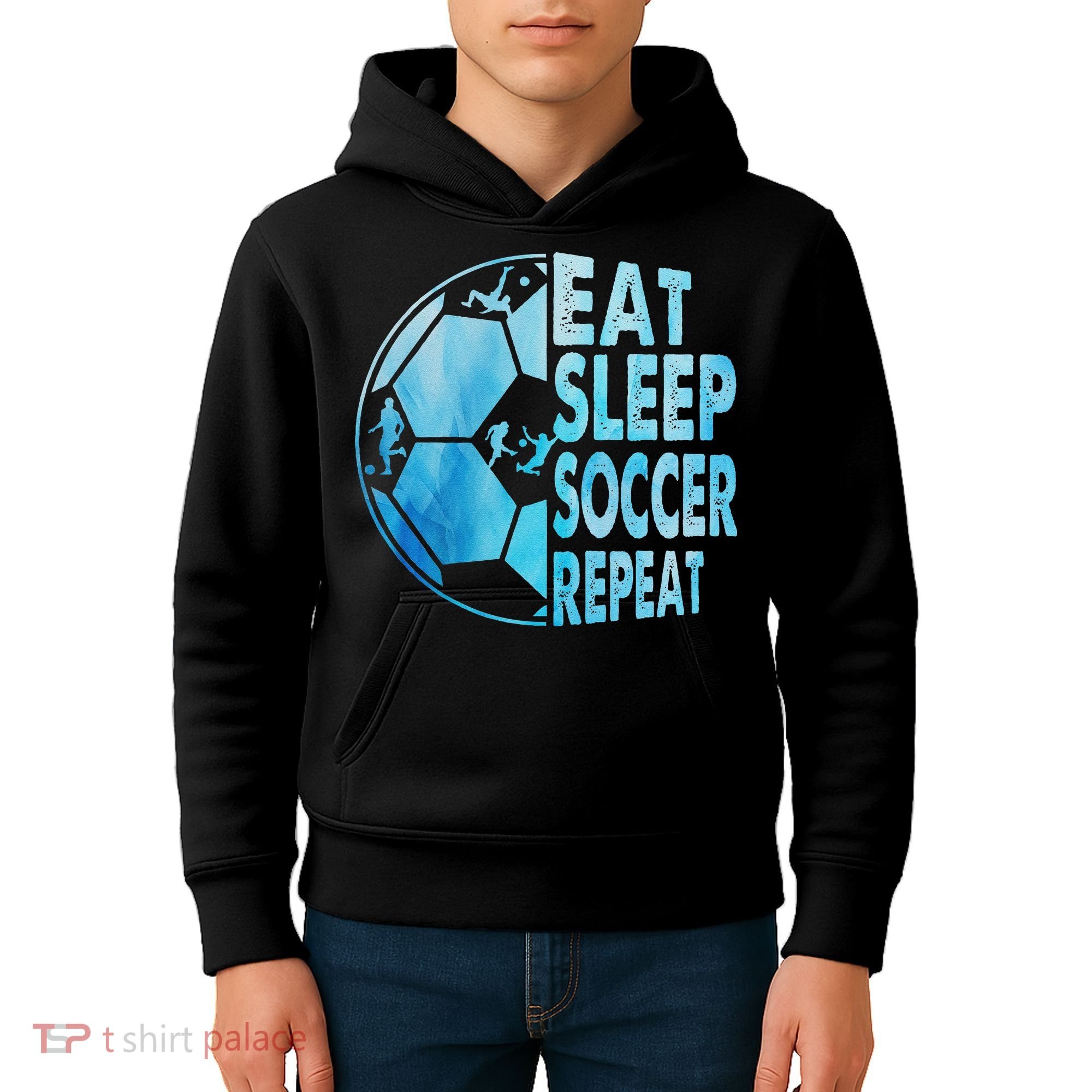 Eat Sleep Soccer Repeat Gift Kids Hoodie