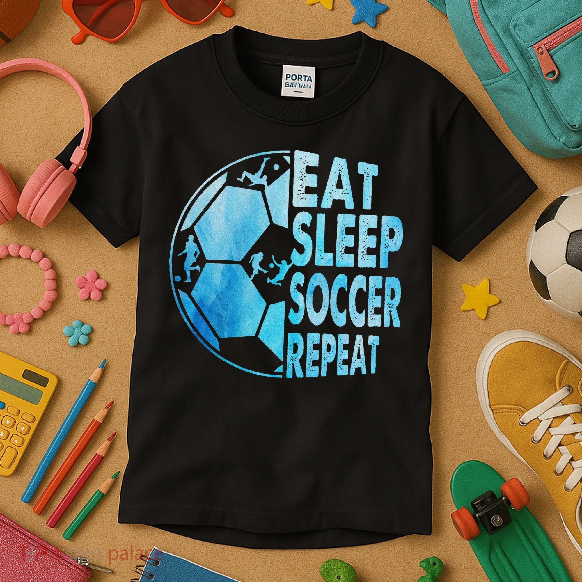 Eat Sleep Soccer Repeat Gift Kids T-Shirt