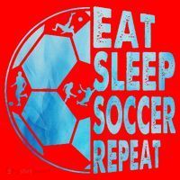 Eat Sleep Soccer Repeat Gift Santa Hat thumb 1