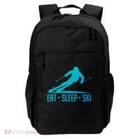 Eat Sleep Ski Skiing Skier Snow Winter Vacation Gift Backpack thumb 0