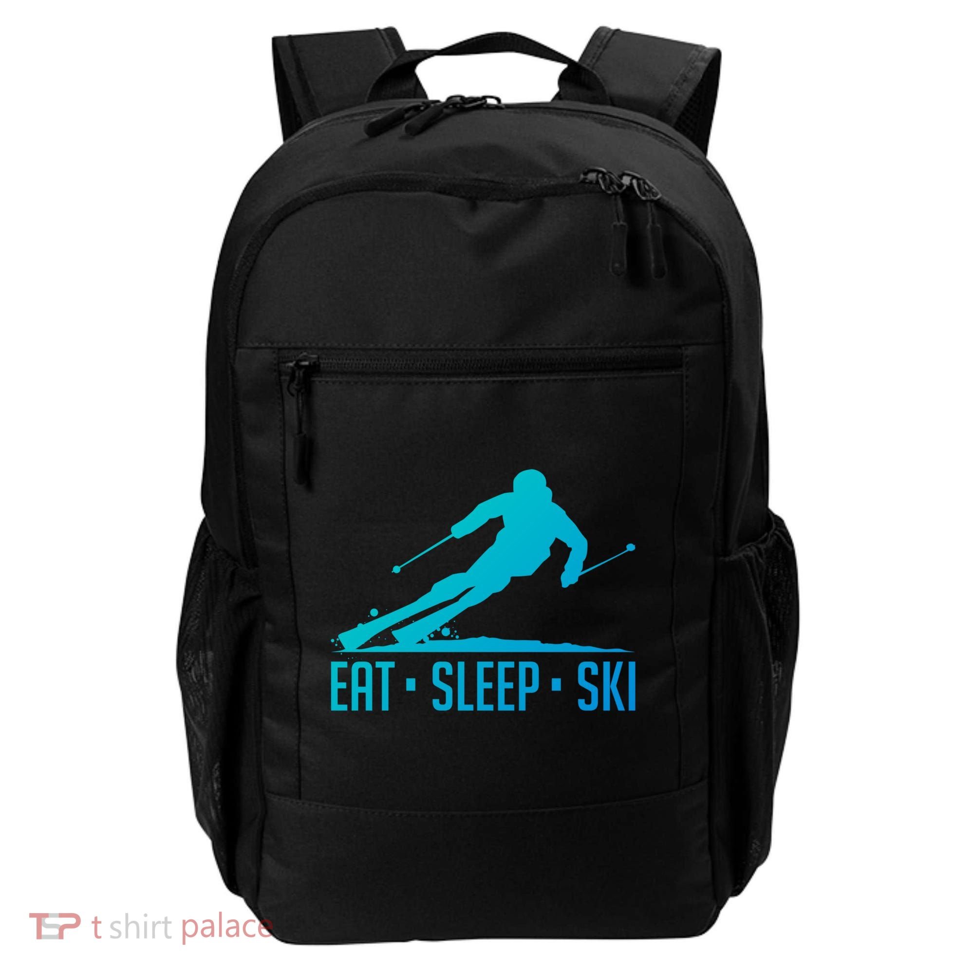Eat Sleep Ski Skiing Skier Snow Winter Vacation Gift Backpack