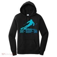 Eat Sleep Ski Skiing Skier Snow Winter Vacation Gift Women's Hoodie thumb 0