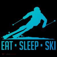 Eat Sleep Ski Skiing Skier Snow Winter Vacation Gift Women's Hoodie thumb 2