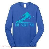 Eat Sleep Ski Skiing Skier Snow Winter Vacation Gift Long Sleeve Shirt thumb 0