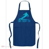 Eat Sleep Ski Skiing Skier Snow Winter Vacation Gift Apron thumb 0