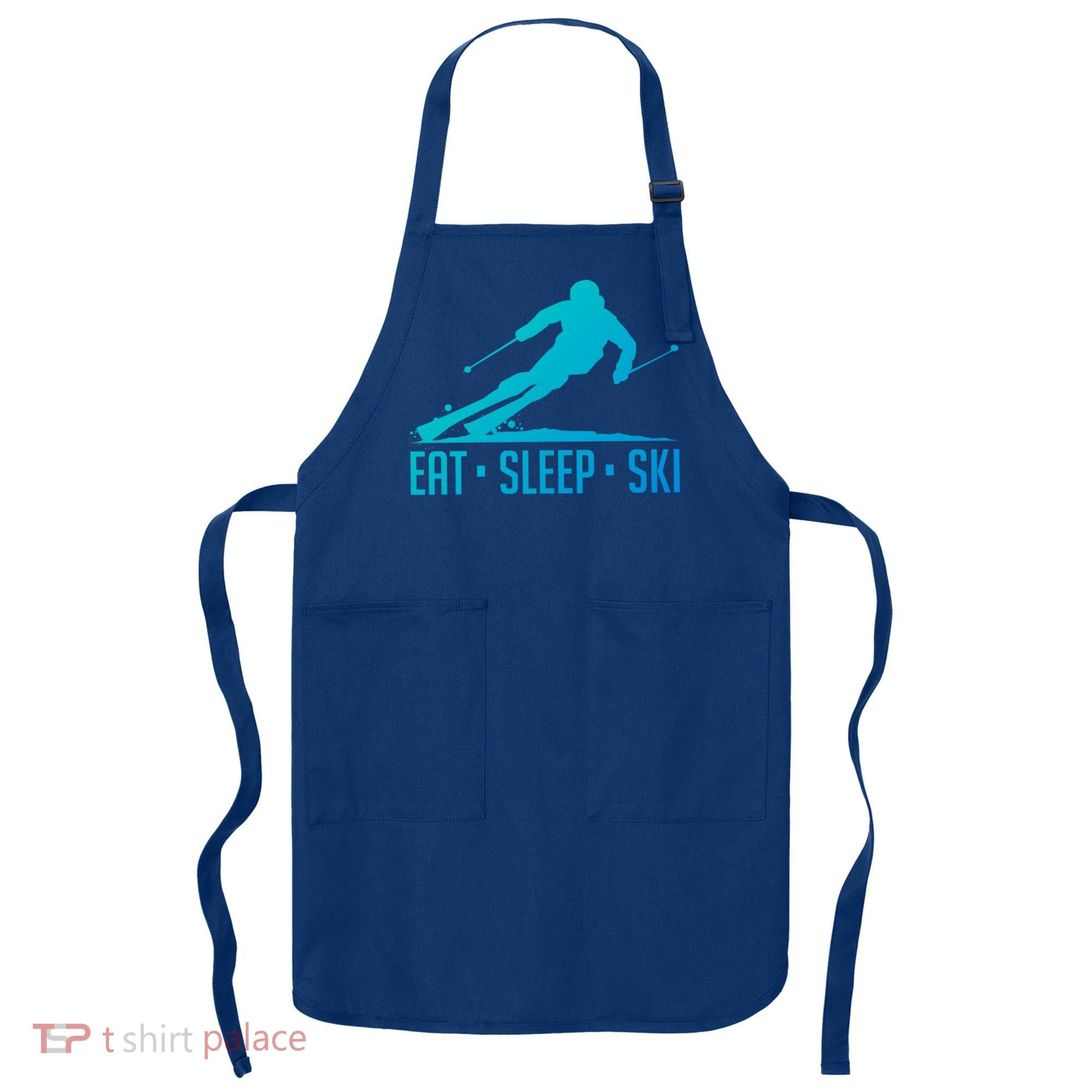 Eat Sleep Ski Skiing Skier Snow Winter Vacation Gift Apron