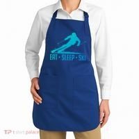 Eat Sleep Ski Skiing Skier Snow Winter Vacation Gift Apron thumb 2