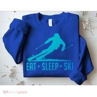 Eat Sleep Ski Skiing Skier Snow Winter Vacation Gift Sweatshirt thumb 2
