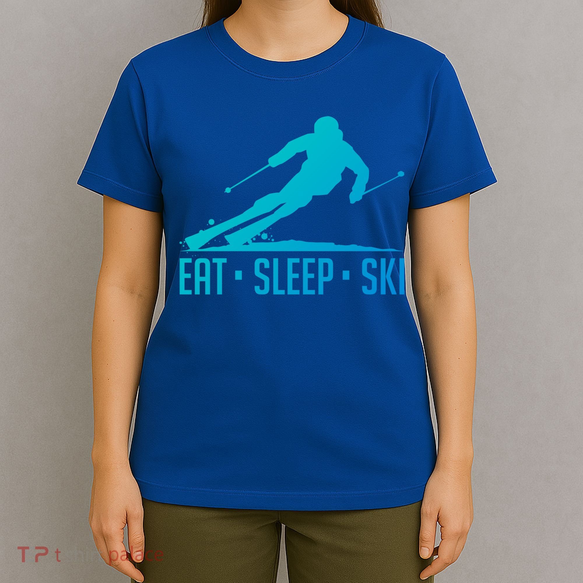 Eat Sleep Ski Skiing Skier Snow Winter Vacation Gift T-Shirt