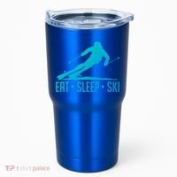 Eat Sleep Ski Skiing Skier Snow Winter Vacation Gift Tumbler thumb 0