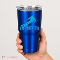 Eat Sleep Ski Skiing Skier Snow Winter Vacation Gift Tumbler thumb 2