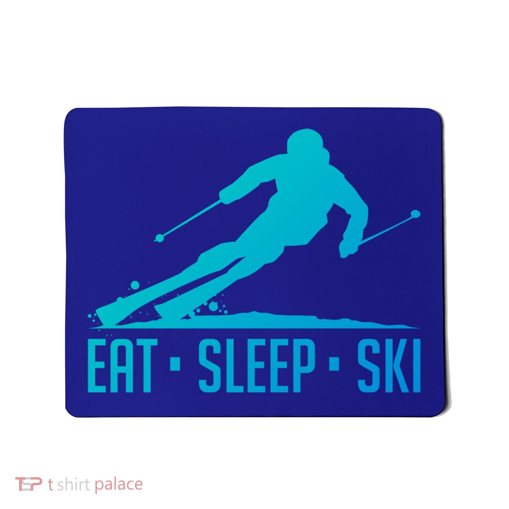Eat Sleep Ski Skiing Skier Snow Winter Vacation Gift Mousepad