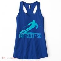 Eat Sleep Ski Skiing Skier Snow Winter Vacation Gift Women's Tank Top thumb 0