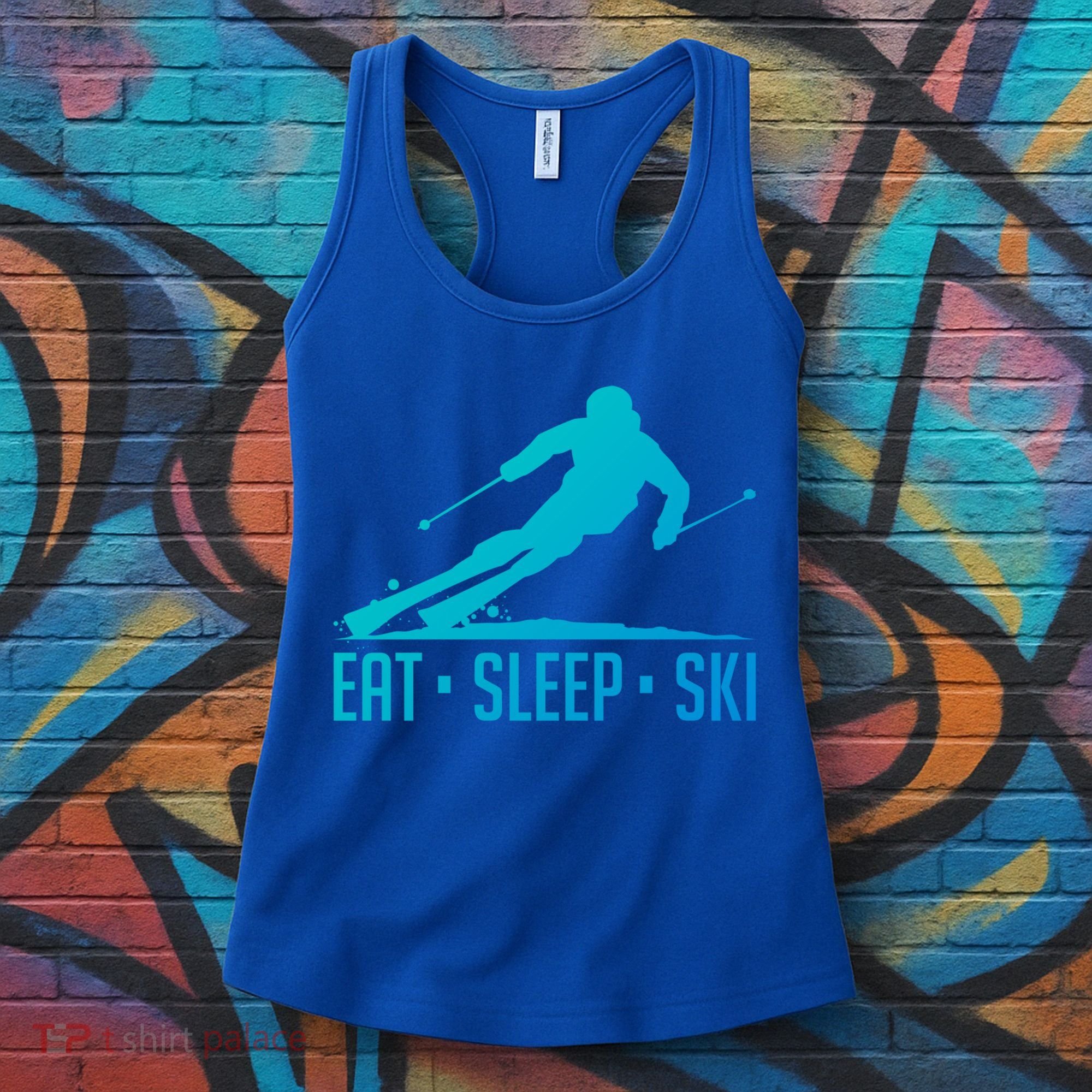 Eat Sleep Ski Skiing Skier Snow Winter Vacation Gift Women's Tank Top