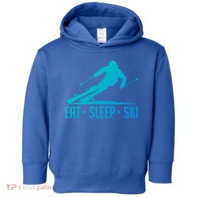 Eat Sleep Ski Skiing Skier Snow Winter Vacation Gift Toddler Hoodie