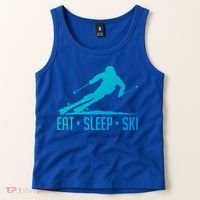Eat Sleep Ski Skiing Skier Snow Winter Vacation Gift Tank Top thumb 2