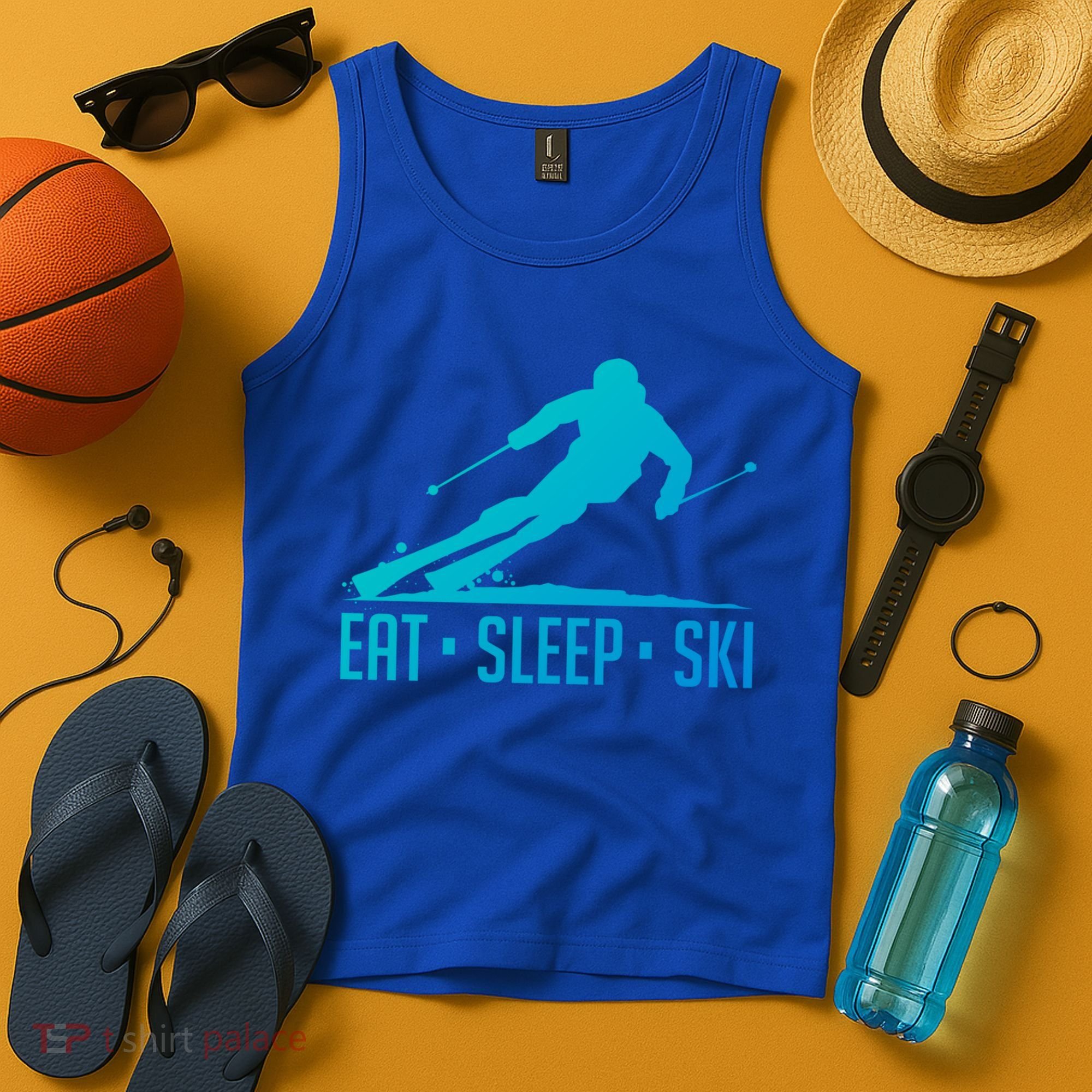 Eat Sleep Ski Skiing Skier Snow Winter Vacation Gift Tank Top
