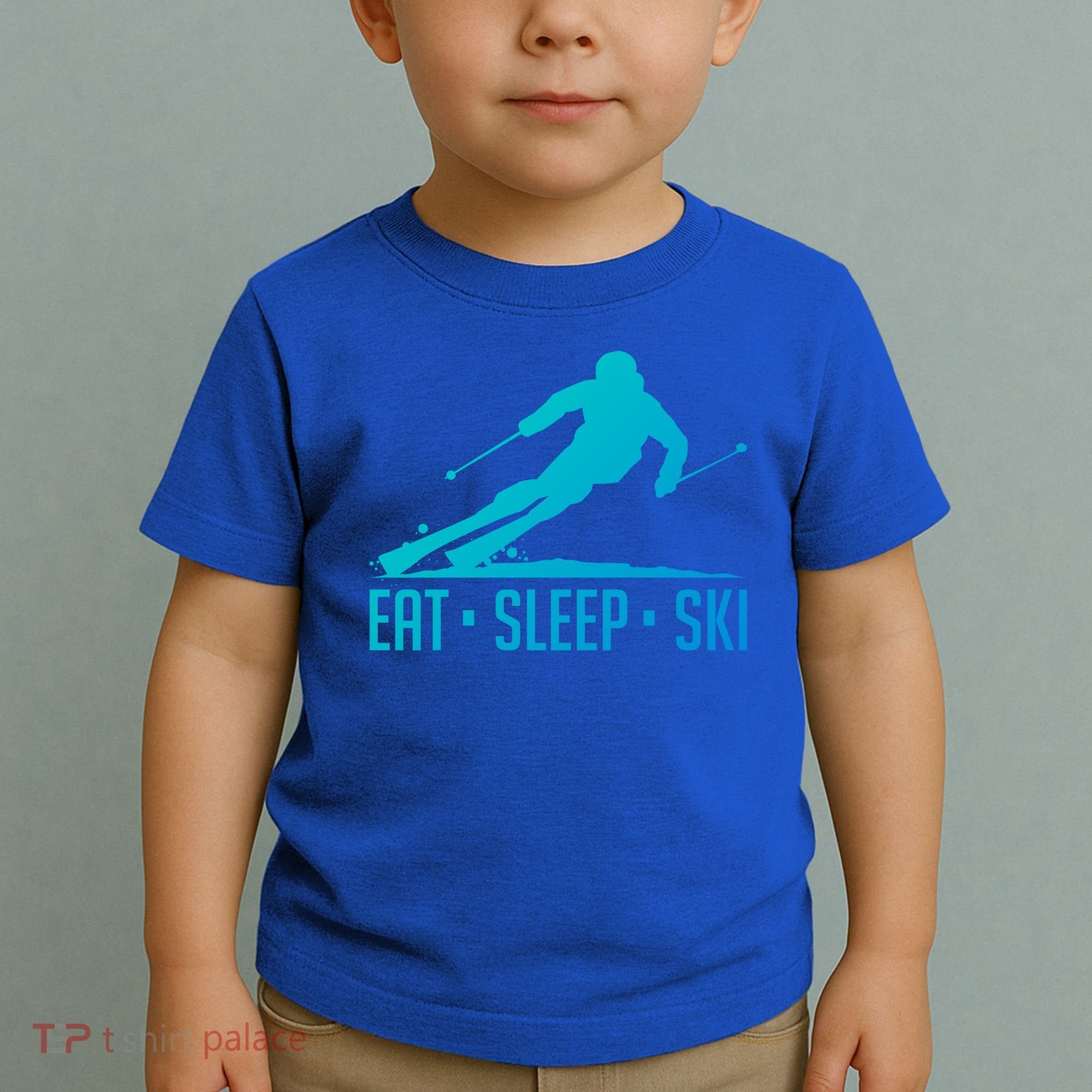Eat Sleep Ski Skiing Skier Snow Winter Vacation Gift Toddler T-Shirt