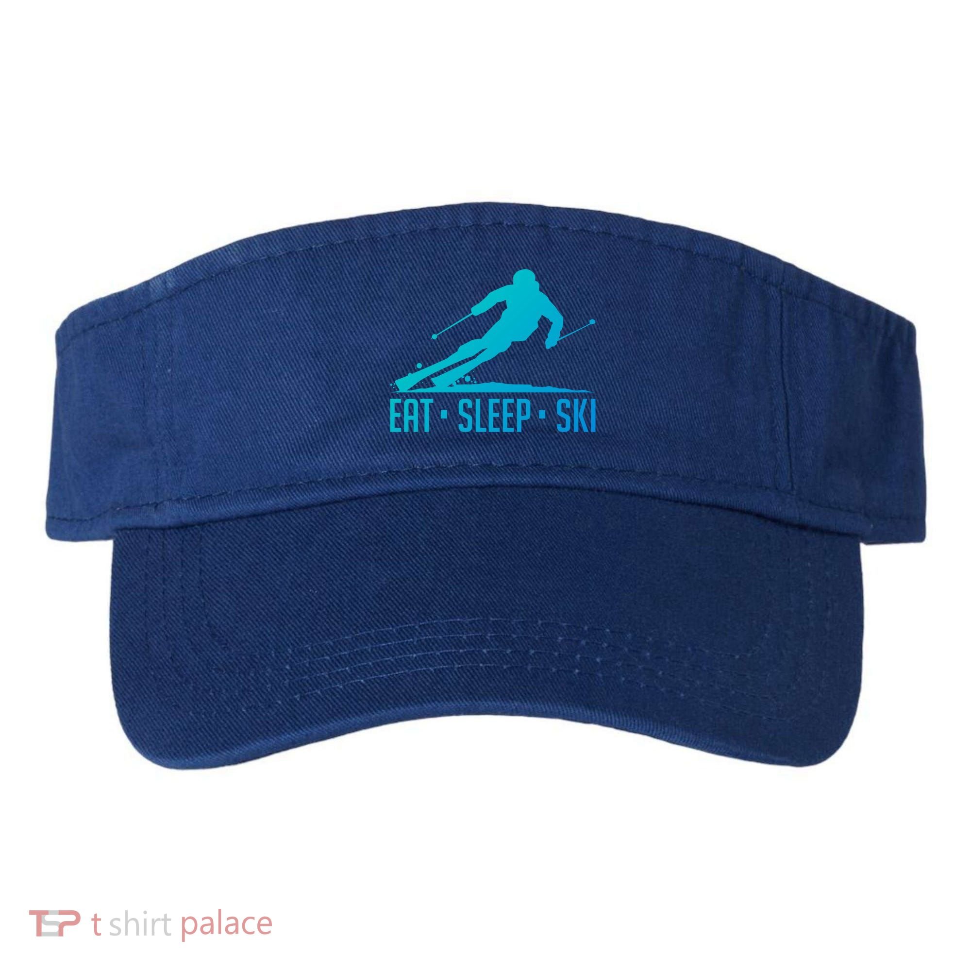 Eat Sleep Ski Skiing Skier Snow Winter Vacation Gift Visor