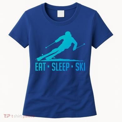 Eat Sleep Ski Skiing Skier Snow Winter Vacation Gift Women's T-Shirt
