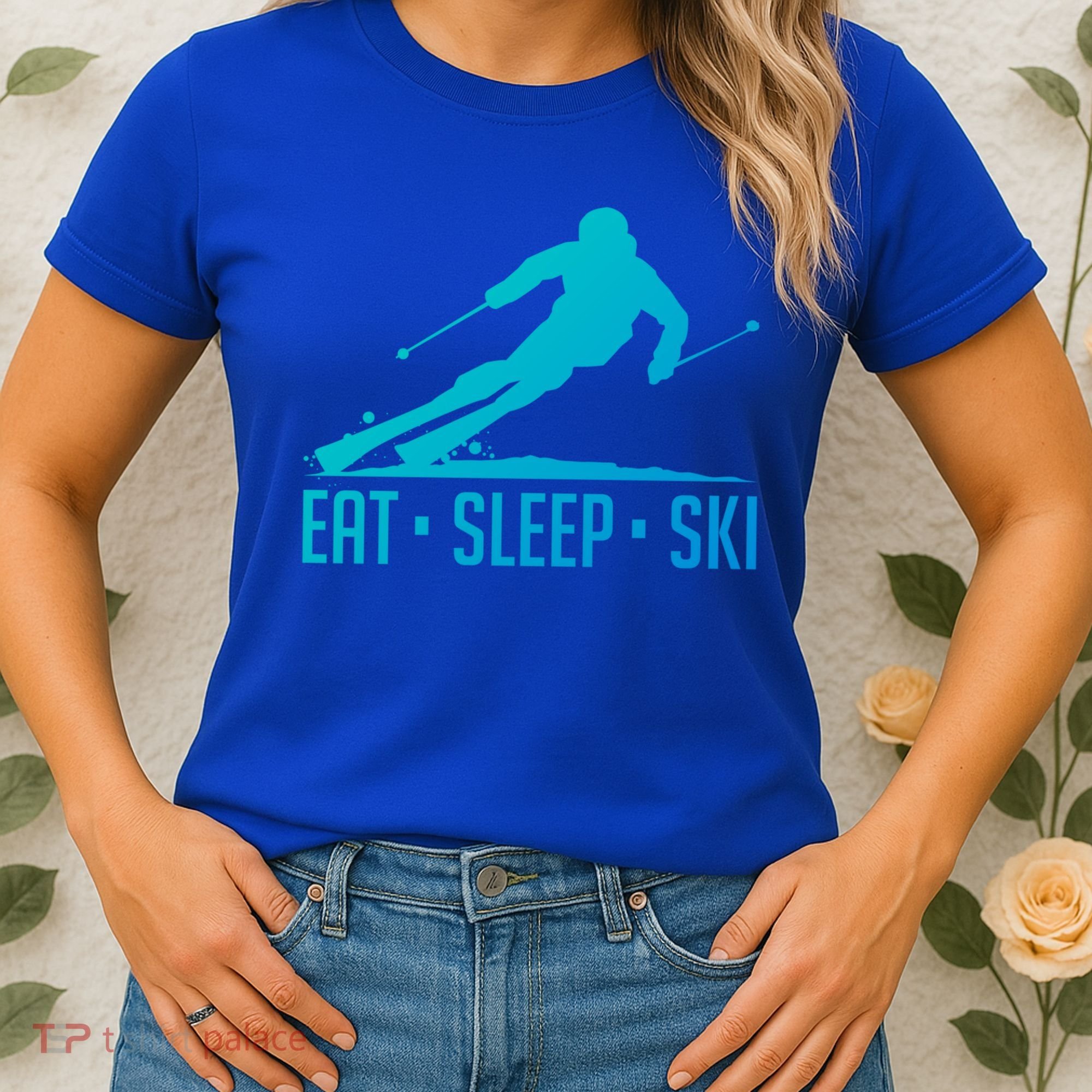Eat Sleep Ski Skiing Skier Snow Winter Vacation Gift Women's T-Shirt