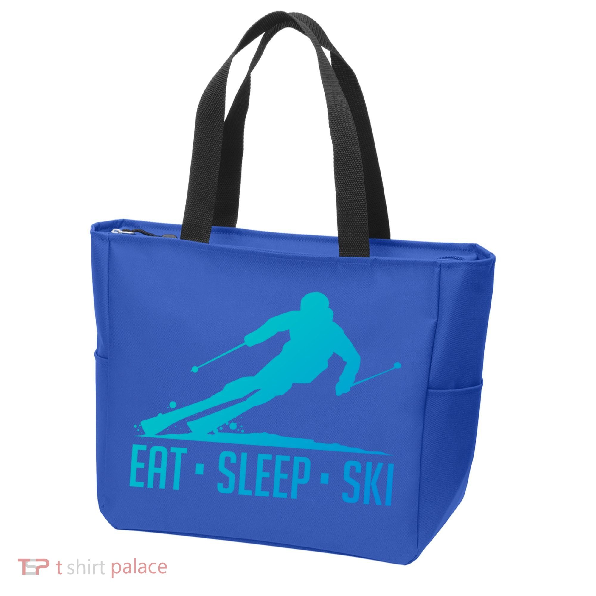 Eat Sleep Ski Skiing Skier Snow Winter Vacation Gift Tote Bag