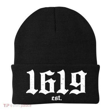 Est 1619 Black African American History Beanie