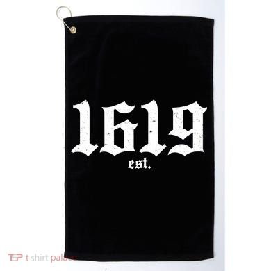 Est 1619 Black African American History Golf Towel