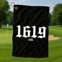 Est 1619 Black African American History Golf Towel thumb 1