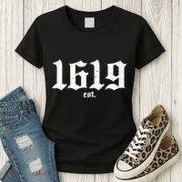 Est 1619 Black African American History Women's T-Shirt thumb 3