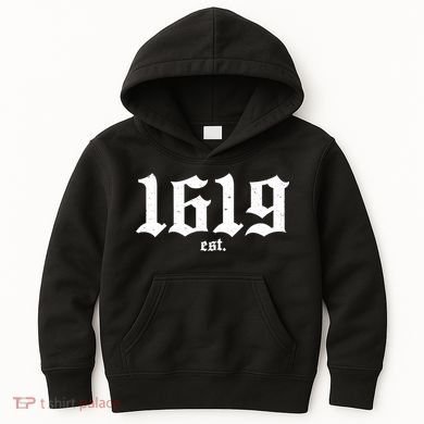 Est 1619 Black African American History Kids Hoodie