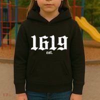 Est 1619 Black African American History Kids Hoodie thumb 3