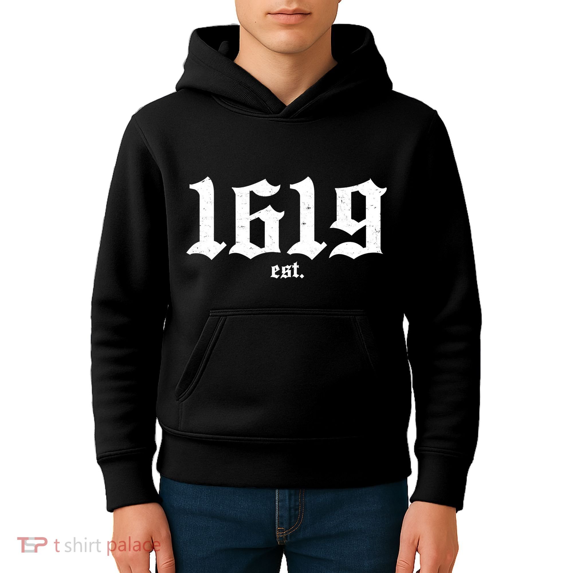 Est 1619 Black African American History Kids Hoodie