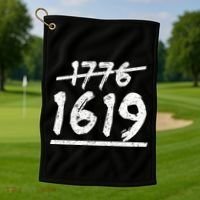Est 1776 Black History Ancestors 1619 Golf Towel thumb 1