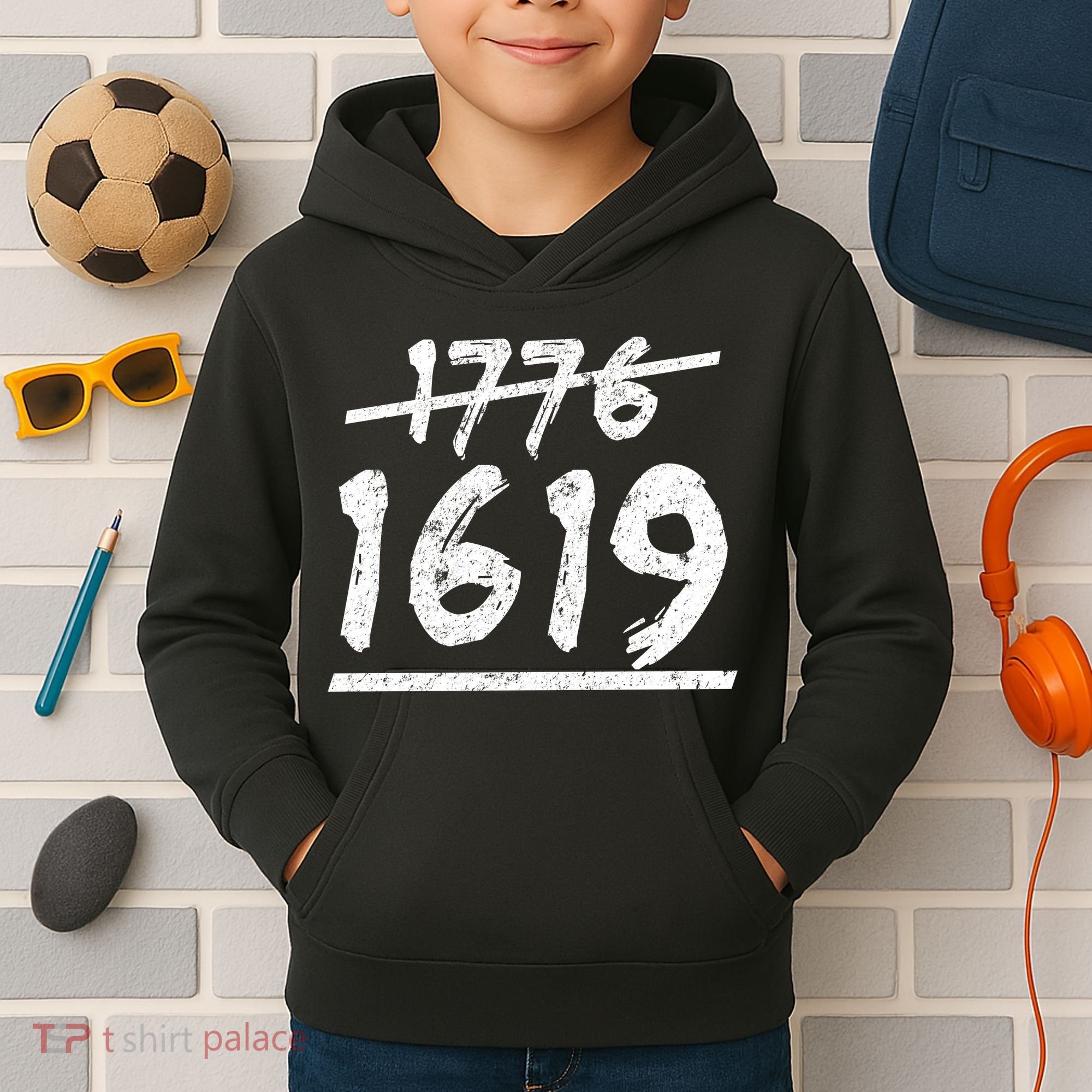 Est 1776 Black History Ancestors 1619 Kids Hoodie