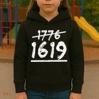 Est 1776 Black History Ancestors 1619 Kids Hoodie thumb 3