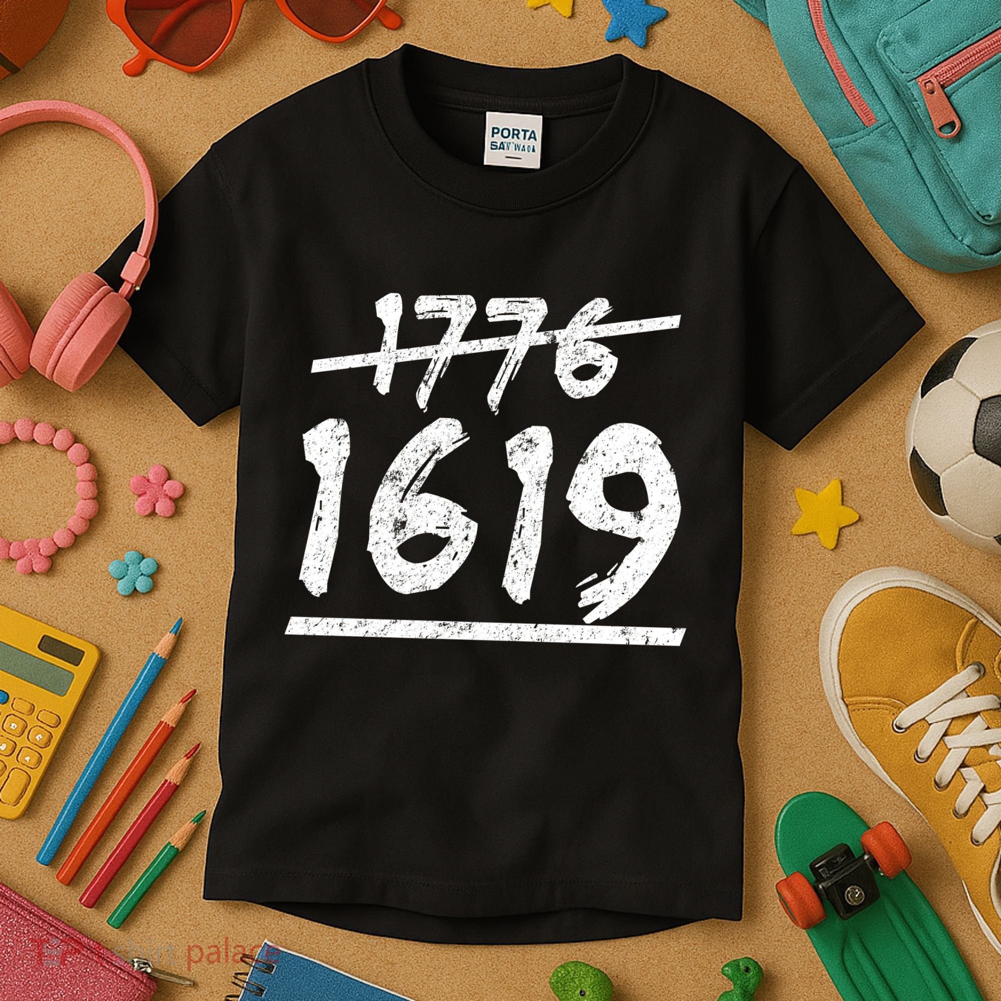 Est 1776 Black History Ancestors 1619 Kids T-Shirt