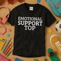 Emotional Support Top Emotional Support Human Kids T-Shirt thumb 3
