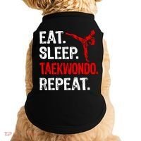 Eat Sleep Taekwondo Repeat Taekwondo Player Funny Doggie Tank thumb 0