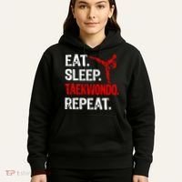 Eat Sleep Taekwondo Repeat Taekwondo Player Funny Hoodie thumb 5