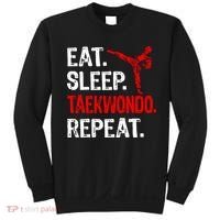 Eat Sleep Taekwondo Repeat Taekwondo Player Funny Sweatshirt thumb 0