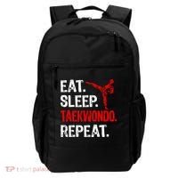 Eat Sleep Taekwondo Repeat Taekwondo Player Funny Backpack thumb 0