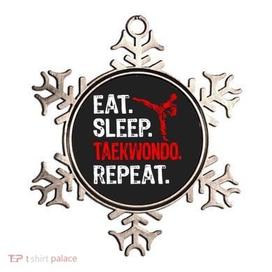 Eat Sleep Taekwondo Repeat Taekwondo Player Funny Ornament
