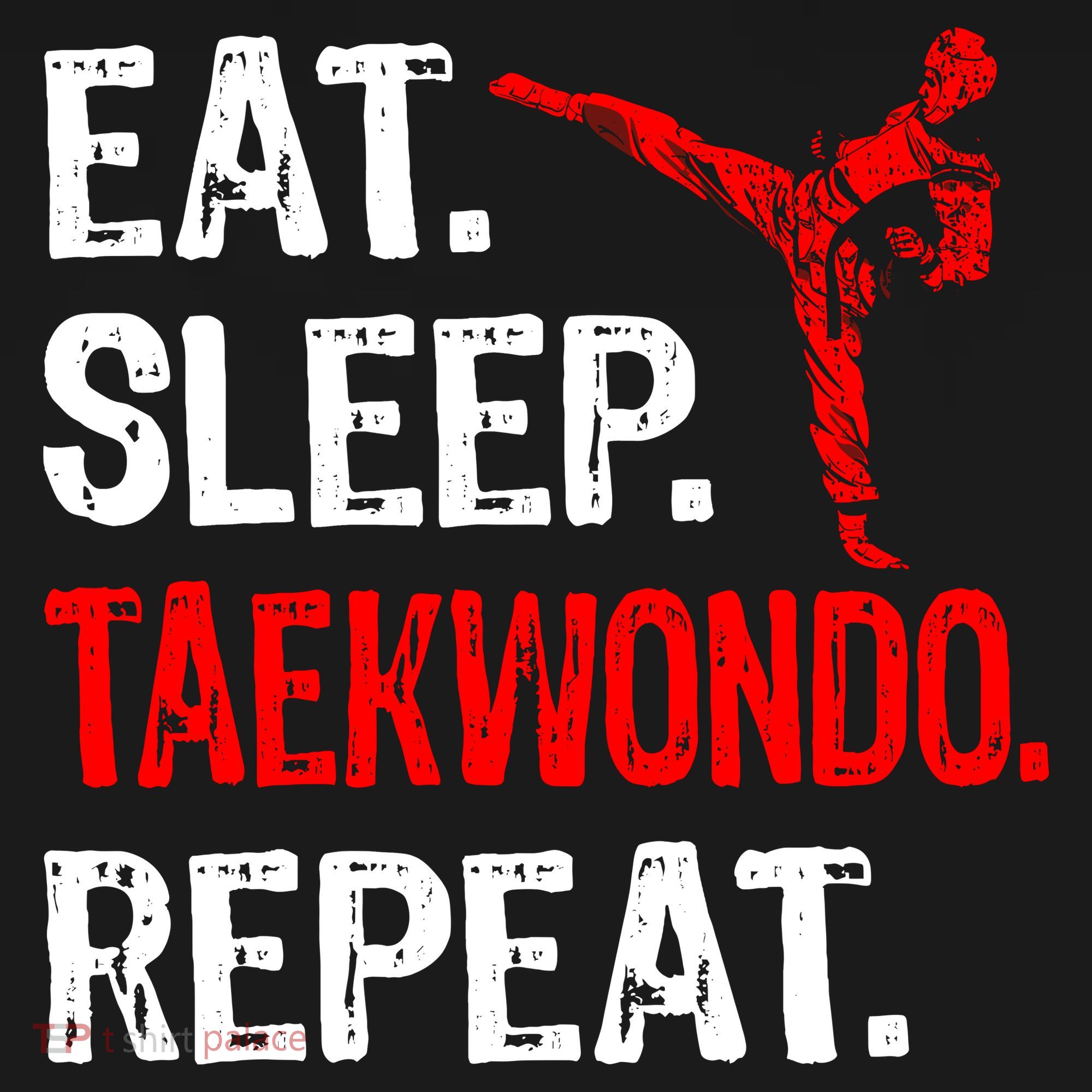 Eat Sleep Taekwondo Repeat Taekwondo Player Funny Baby Bodysuit