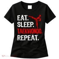 Eat Sleep Taekwondo Repeat Taekwondo Player Funny Women's T-Shirt thumb 0
