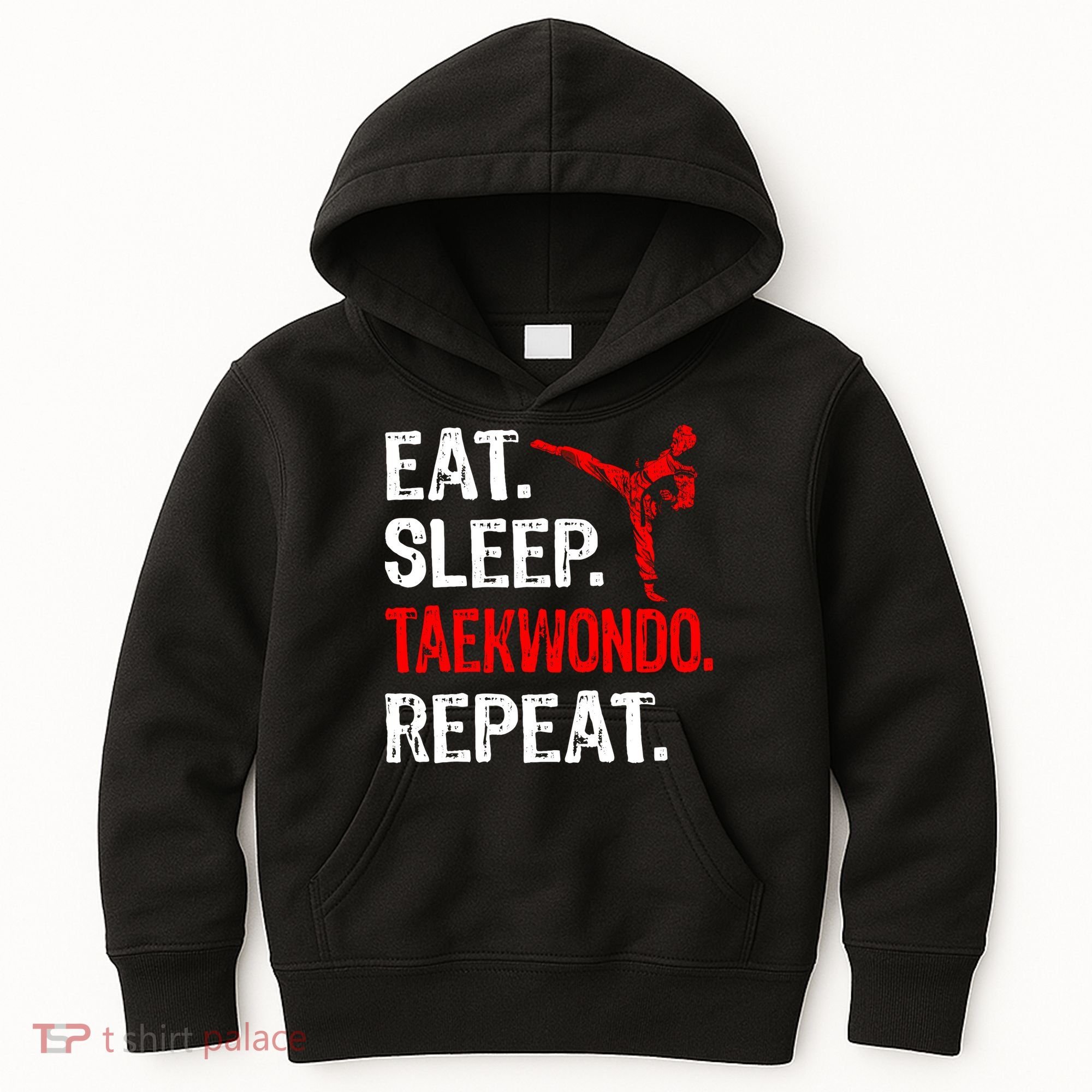 Eat Sleep Taekwondo Repeat Taekwondo Player Funny Kids Hoodie